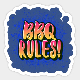 BBQ Rules Sticker